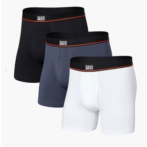 SAXX Non-Stop Stretch Cotton (3 Pack) Stretch Cotton Boxer Brief 5", XXL, NWT